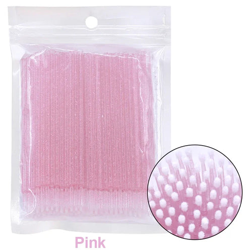 CNKESS 100PCS Eyelash Brushes Cotton Swab Micro Individual Eyelashes