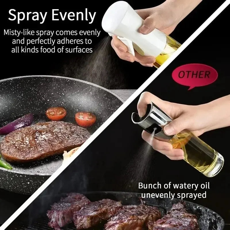 200/300ml Oil Spray Sprayer Bottle for Cooking Kitchen Olive Oil