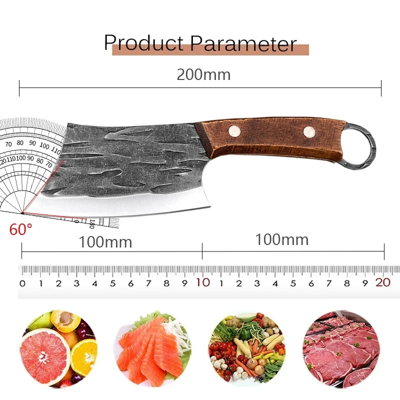 Forged Stainless Steel Boning Knife Cutter Kitchen Butcher Tool