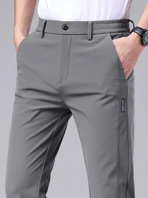 Casual pants men's trousers straight leg loose black suit pants