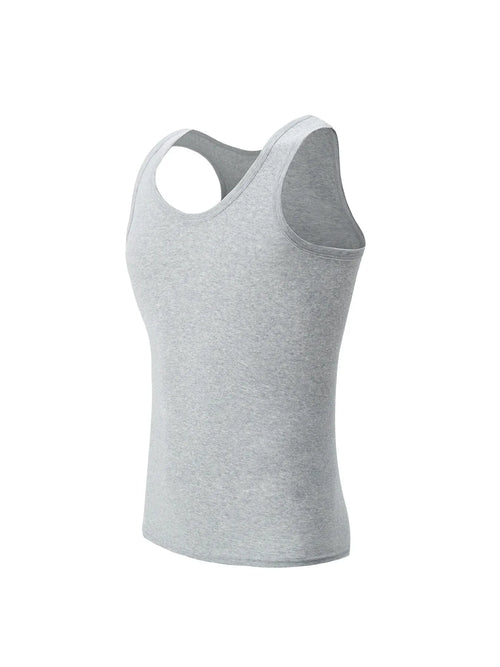 Four Seasons Men Pure Cotton Vest Youth Fit Sports Fitness Middle-aged