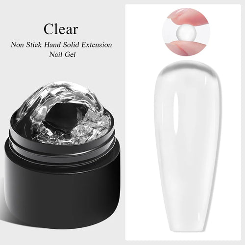 MEET ACROSS 7ml Clear Non Stick Hand Solid Extension Nail Gel Polish