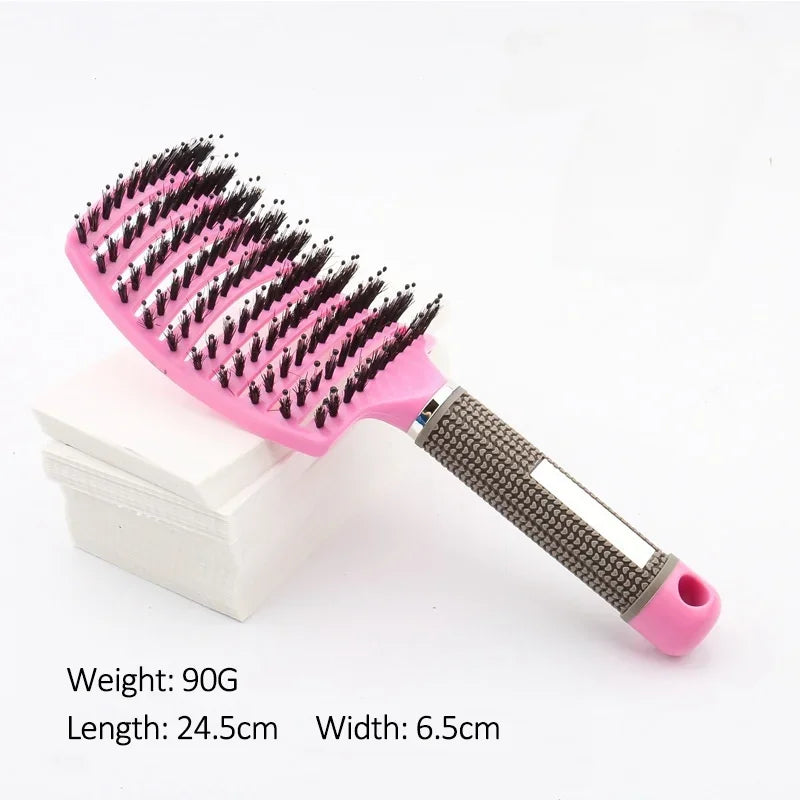 Magic Demelant Brush Bristle Nylon Massage Hairbrush Wet Curly