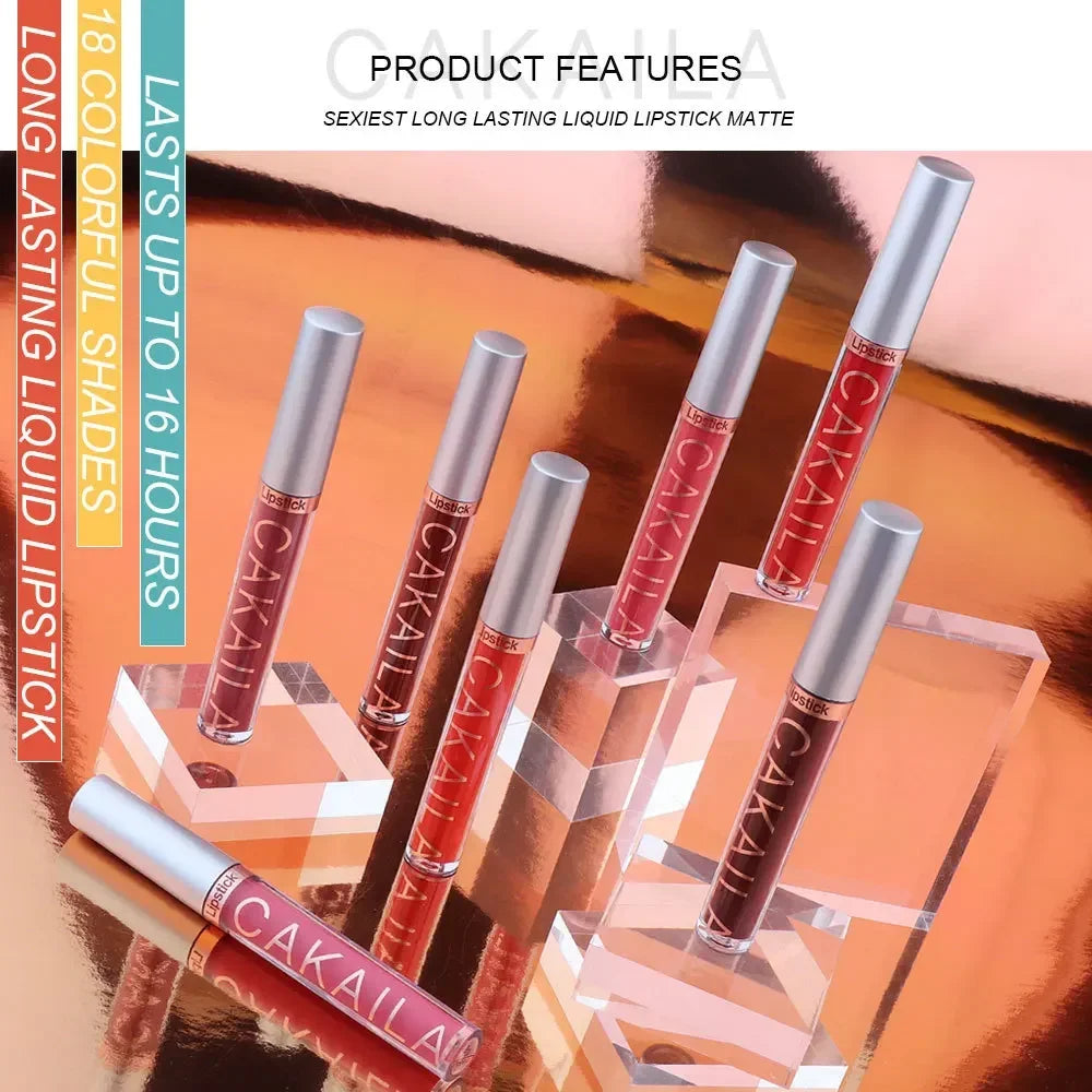 18 Colors Matte Lipgloss Wholesale Cheap Liquid Lipstick Makeup Lip