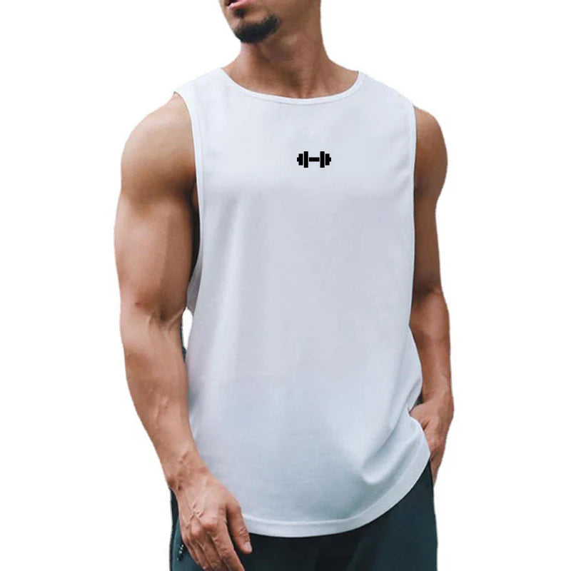 Summer Tank Top Mens Gym Fitness Training Clothing Quick Dry Silm Fit