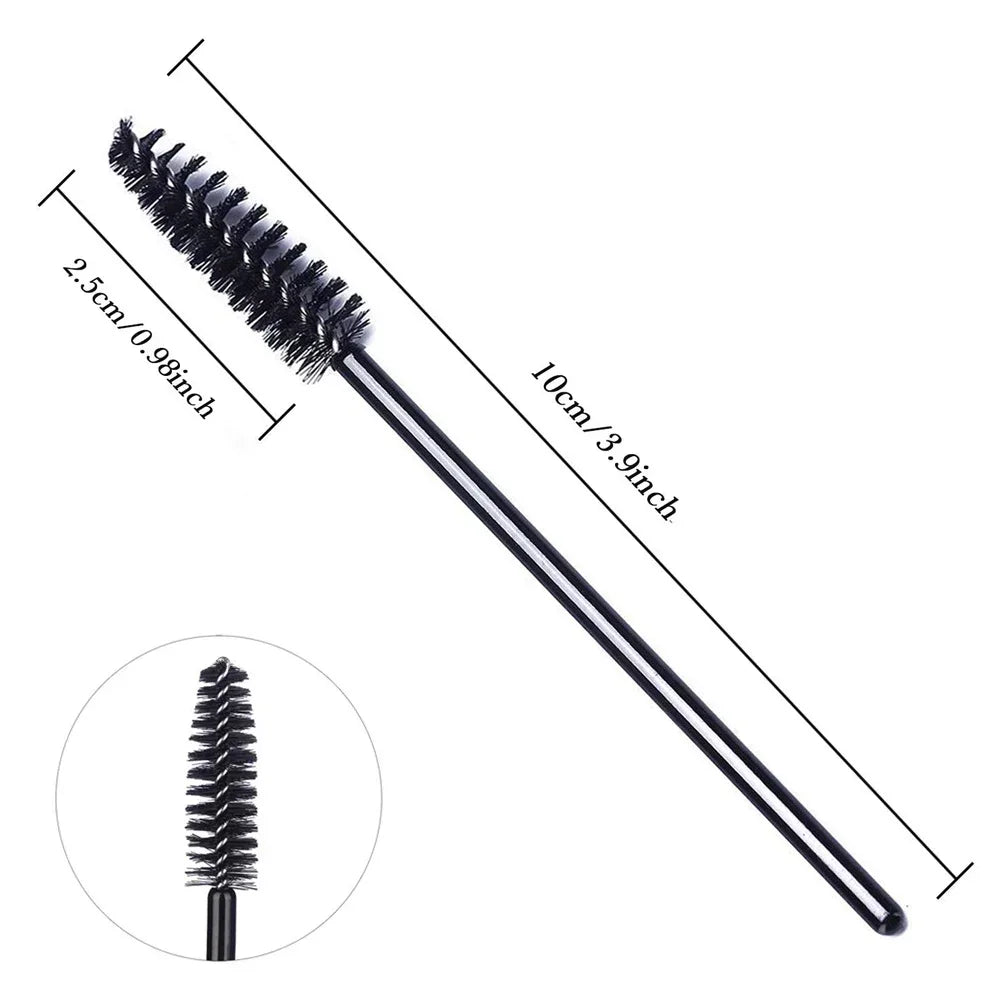 50/100Pcs Makeup Brushes Disposable Eyebrow Brush Mascara Wand