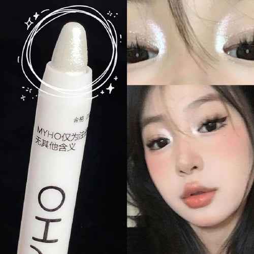 Lying Silkworm Pen Monochrome Brightening Highlight with Flash Eye