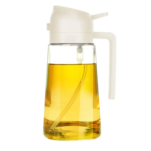 2in1 Glass Spray Oil Sprayer Bottle Spray Oil Dispenser Oil Jar Cruet