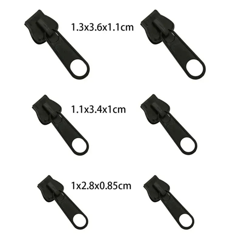 3 Sizes Universal Instant Fix Zipper Repair Kit Replacement Zip Slider