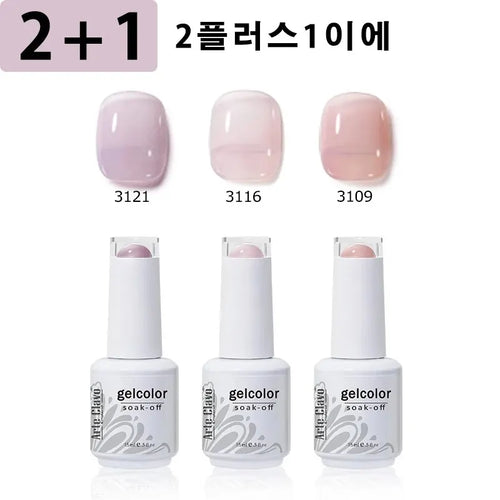 Arte Clavo 3pcs/Set Jelly Gel Polish Nude Pink Gel Nail Polish