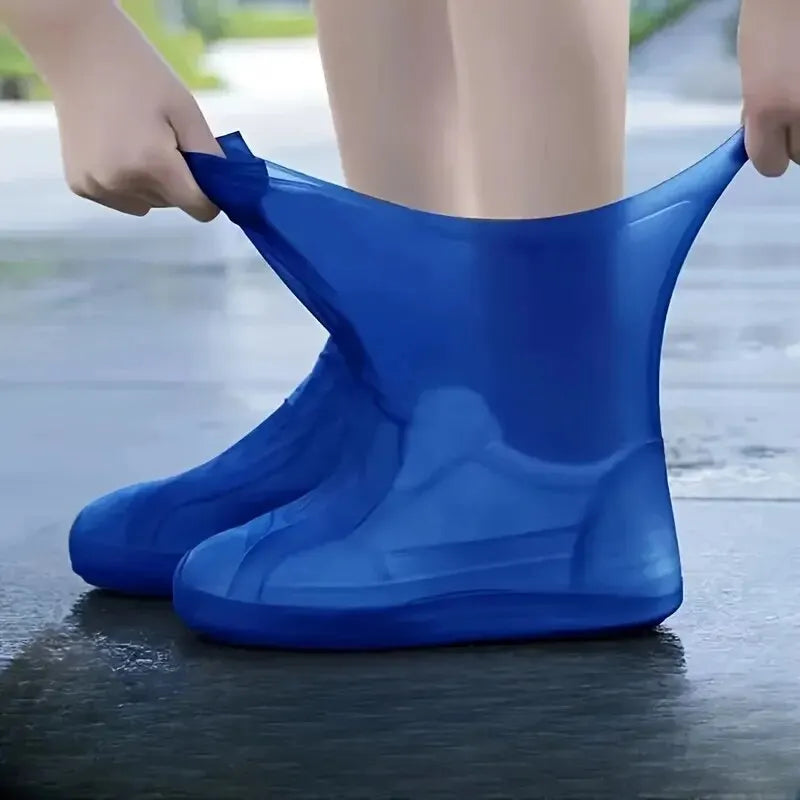 1 Pair Rubber Rain Boot Overshoes For Outdoor Use Silicone Waterproof