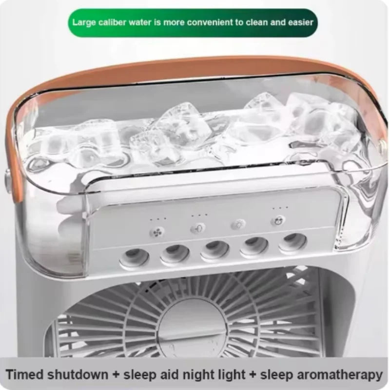 3 In 1 New Fan AIr Conditioner Household Small Air Cooler LED Night