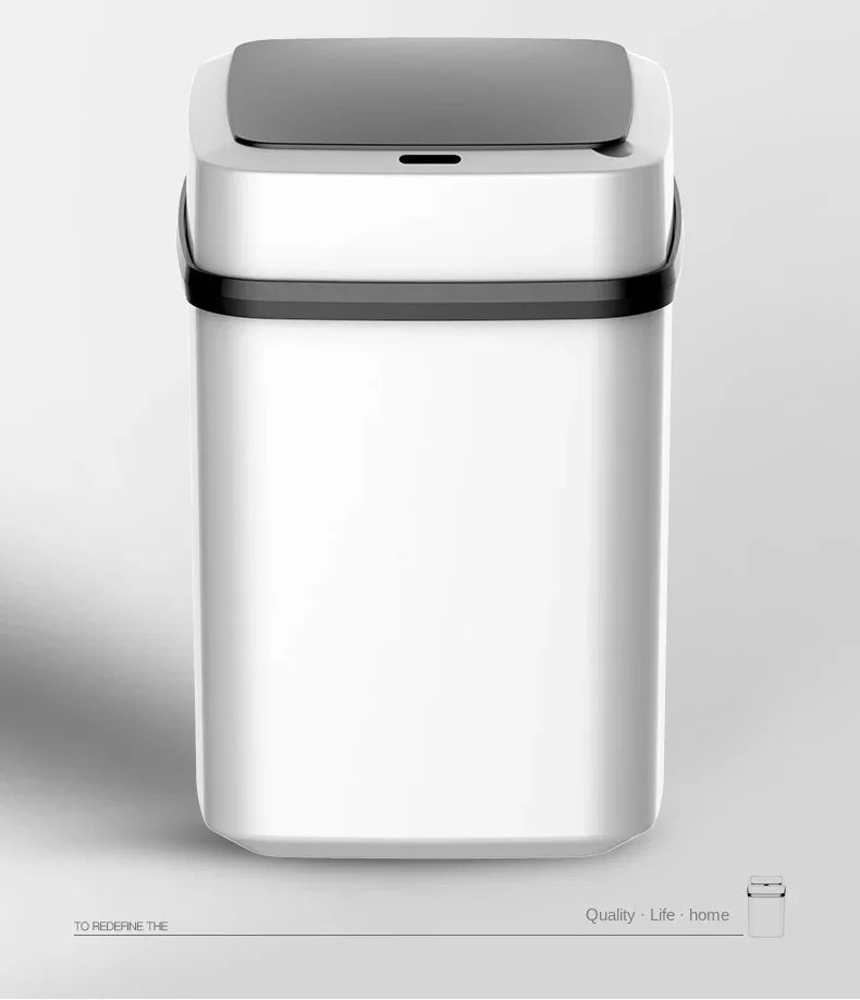 13L Kitchen Trash Bin Bathroom Touch Trash Can In The Toilet Smart