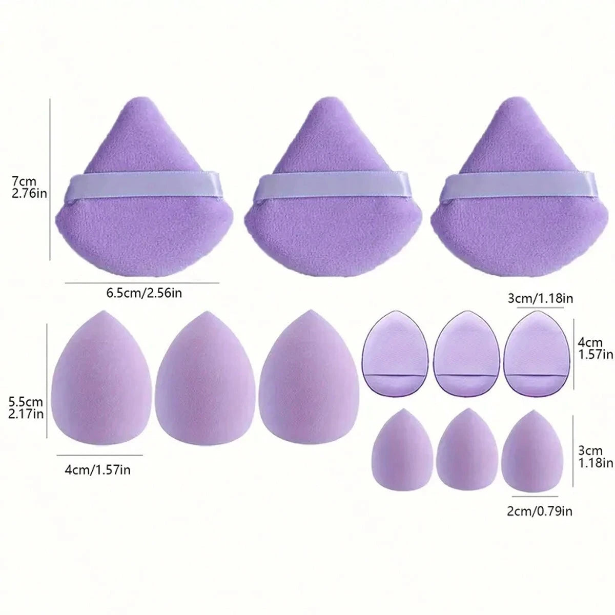 12 Pieces Face Makeup Sponge Puff Set, Mini Makeup Beauty Eggs and