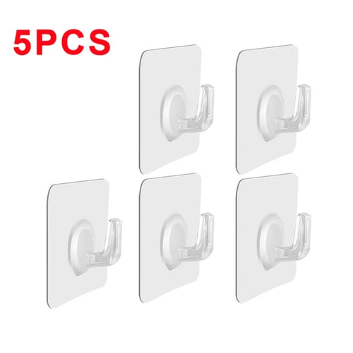 5/10/20Pcs Self-adhesive Hook Transparent Door Wall Hook Child Heavy