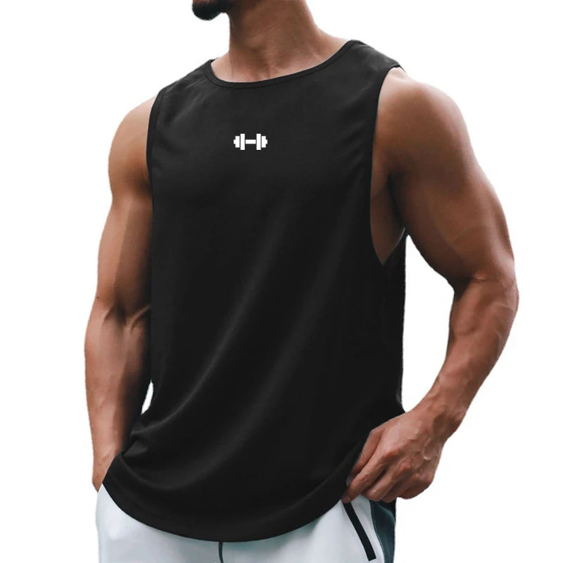 Summer Tank Top Mens Gym Fitness Training Clothing Quick Dry Silm Fit