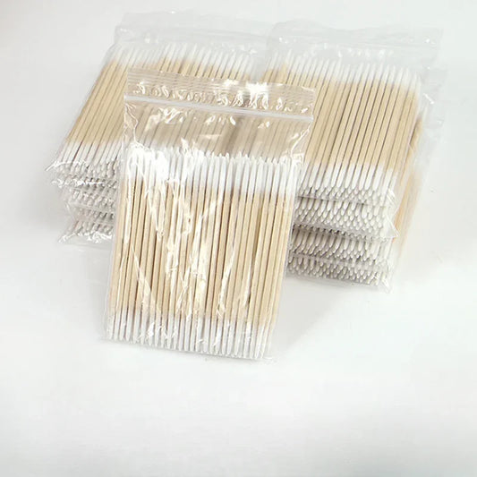 100/300pcs Double Head Cotton Swab Women Makeup Cotton Buds Tip For