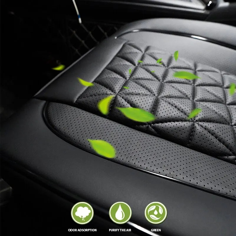 Car Seat Covers Cushion for Cars Trucks SUV Double Stitch Faux Leather