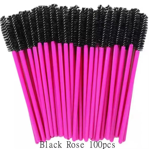 50/100Pcs Makeup Brushes Disposable Eyebrow Brush Mascara Wand