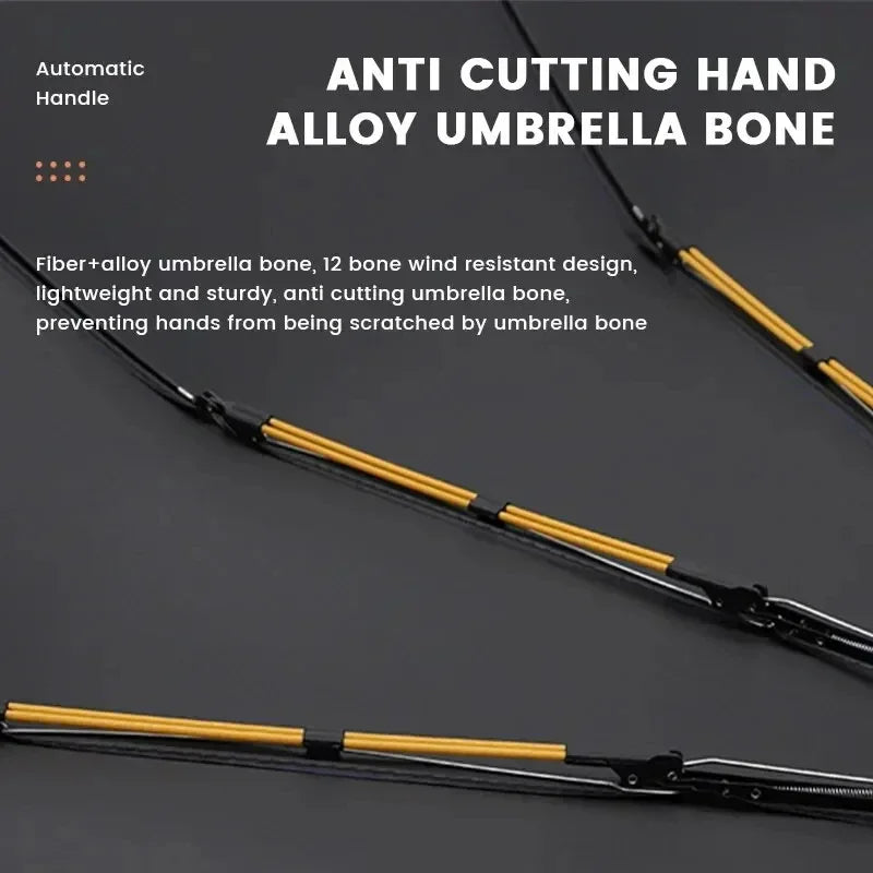 12 Bone Black Glue Fully Automatic Umbrella With Thick And Durable