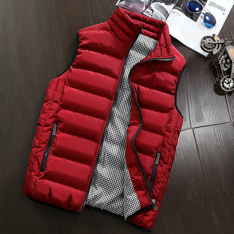 Men Vest Windproof Vest Men Jacket Sleeveless Vest Winter Jacket