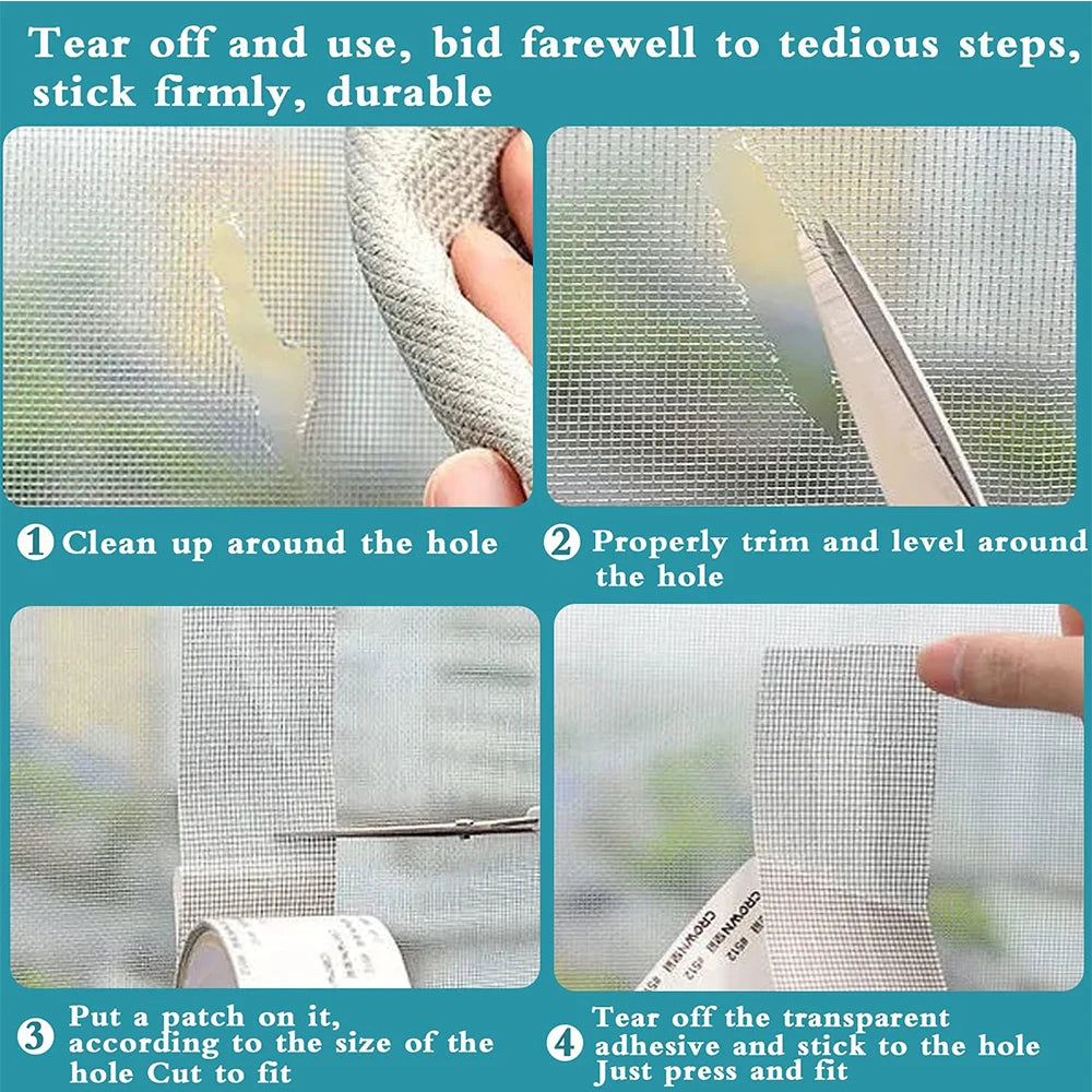 5/10cm Window Screen Repair Tape Self Adhesive Mesh Tape Net Door Fix