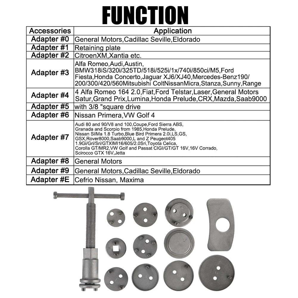 Piston Compressor Tool Kit Set Durable And Reliable Convenient 1 Set