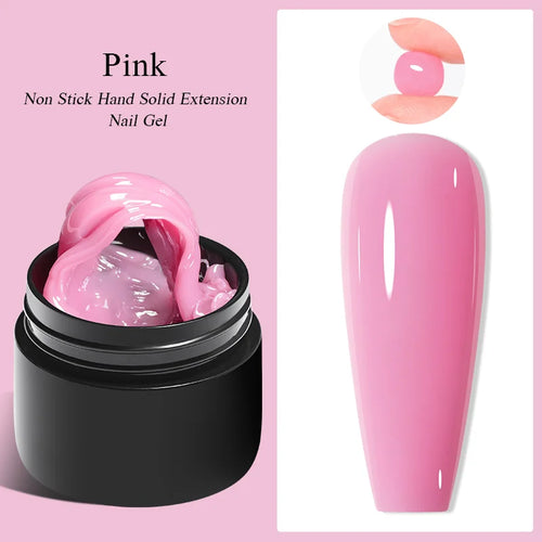 MEET ACROSS 7ml Clear Non Stick Hand Solid Extension Nail Gel Polish