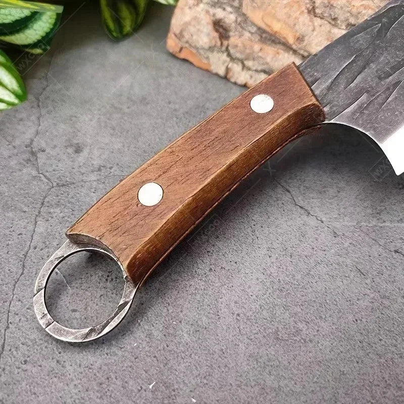 Hande Forged Stainless Steel Kitchen Chopper Cleaver Butcher Knife