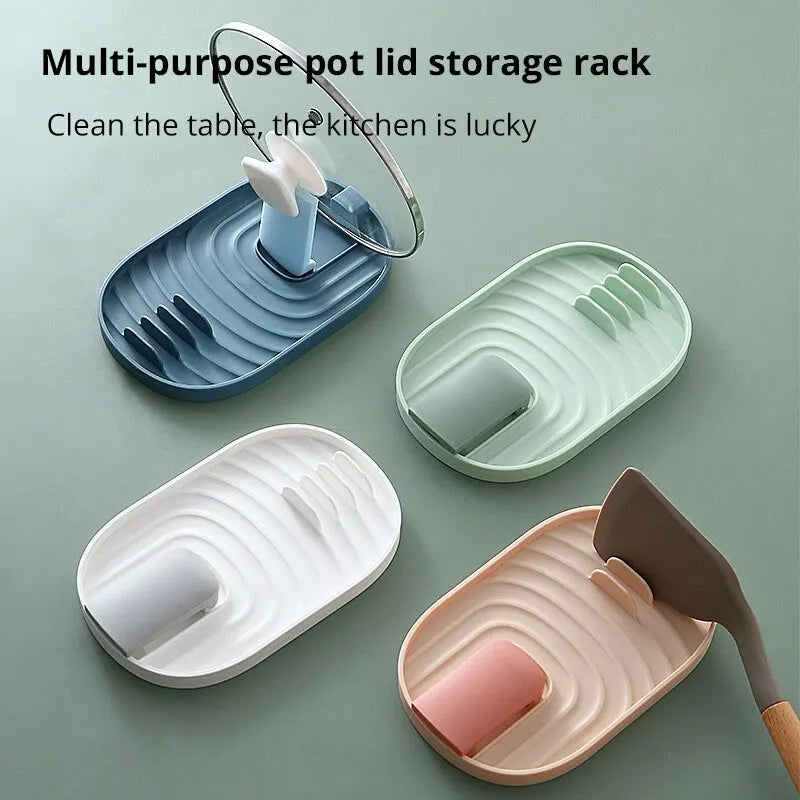 1pc Green/Pink/Bule/Pink Silicone Nordic Style Pot Lid Shovel Storage