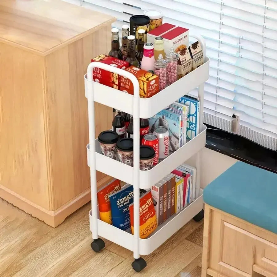 Household Multi-layer Small Cart Storage Rack Floor To Floor Kitchen