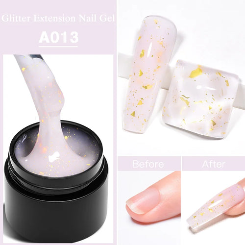 MEET ACROSS 7ml Clear Non Stick Hand Solid Extension Nail Gel Polish