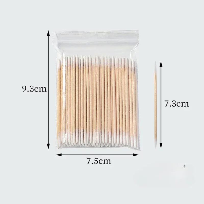 100/300pcs Double Head Cotton Swab Women Makeup Cotton Buds Tip For