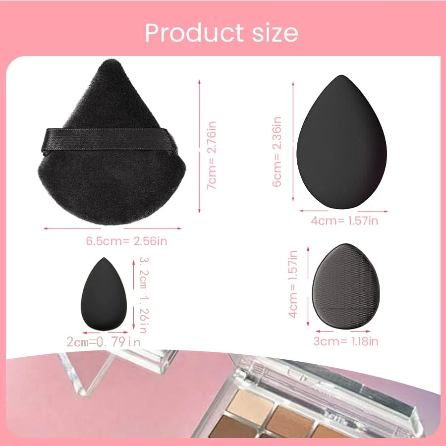 12pcs Triangle Makeup Puff Giant Soft Eye / Base Makeup Egg Portable