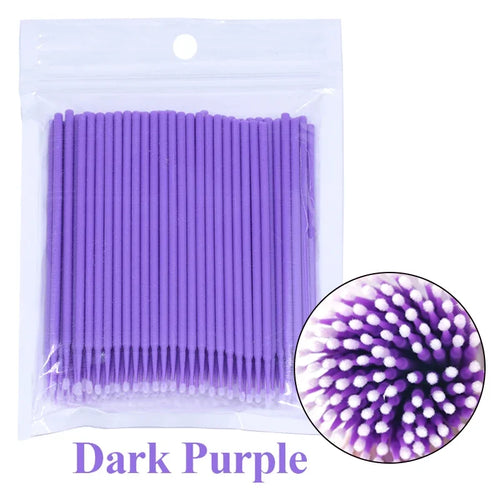 CNKESS 100PCS Eyelash Brushes Cotton Swab Micro Individual Eyelashes