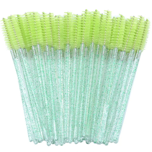 50pcs Disposable Eyelash Brushes Crystal Eye lash Mascara Wands