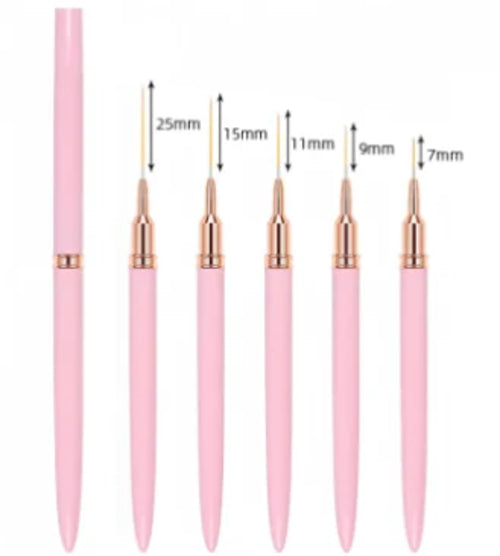 5 Sizes Nail Art Pens brushes Nail Art Tool Set for Long Lines Nail