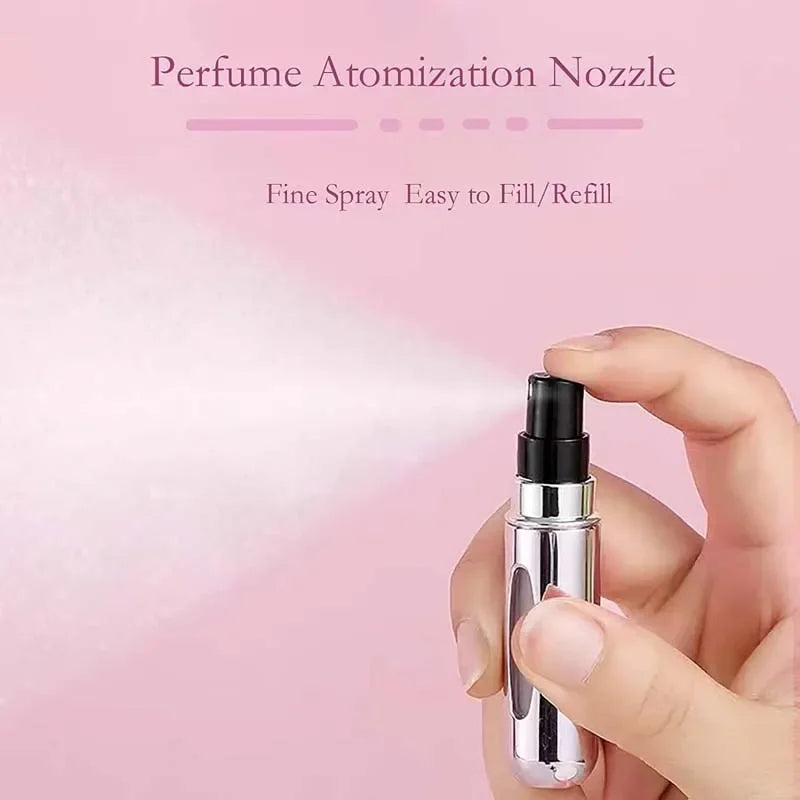 1/5PCS Portable Mini Refillable Perfume Bottle With Spray Scent Pump