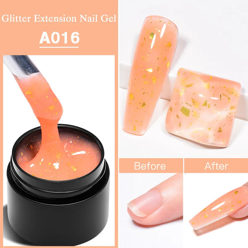 MEET ACROSS 7ml Clear Non Stick Hand Solid Extension Nail Gel Polish