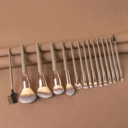 13pcs Premium Synthetic Nylon Bristle Makeup Brush Set - Soft, Gentle,