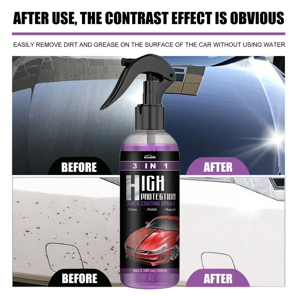 3 in 1 High Protection Quick Ceramic Coating Nano Spray Car Coating