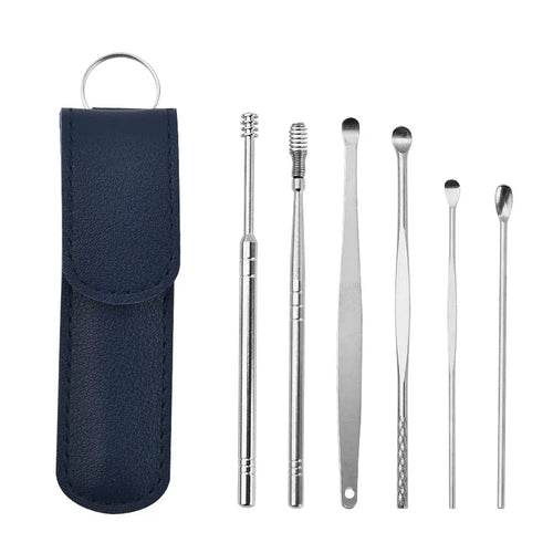 6Pcs/set ear cleaner Ear Wax Pickers Stainless Steel Earpick Wax