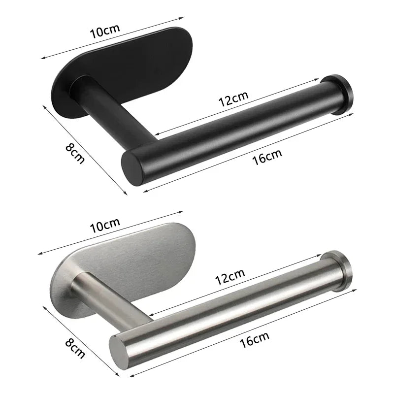 No Drilling Toilet Paper Holder SUS304 Stainless Steel Self Adhesive