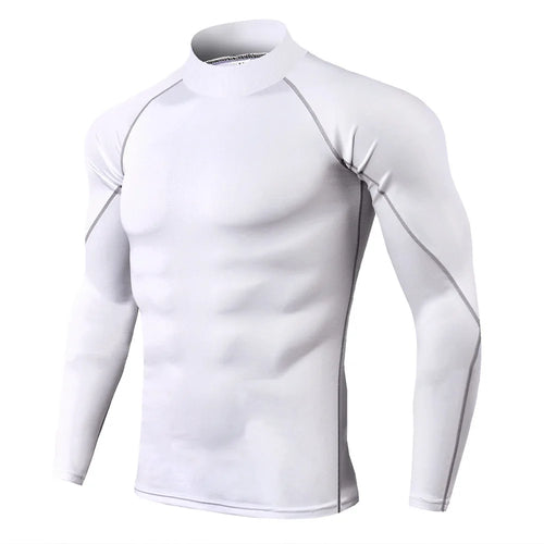 Men Sport T-shirt Quick Dry Bodybuilding Running Shirt Long Sleeve