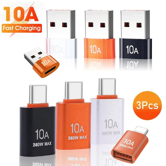 10A USB 3.0 Type C Adapter TypeC Female To USB Male Converter Fast