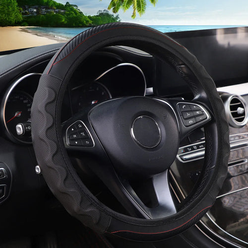 Silicone Stereo Leather Carbon Fiber Car without Inner Ring Steering