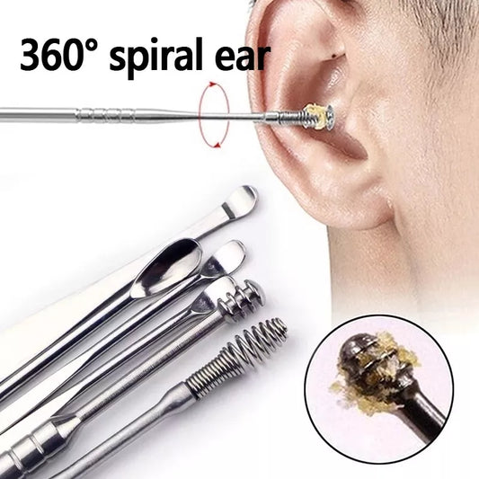 6Pcs/set ear cleaner Ear Wax Pickers Stainless Steel Earpick Wax