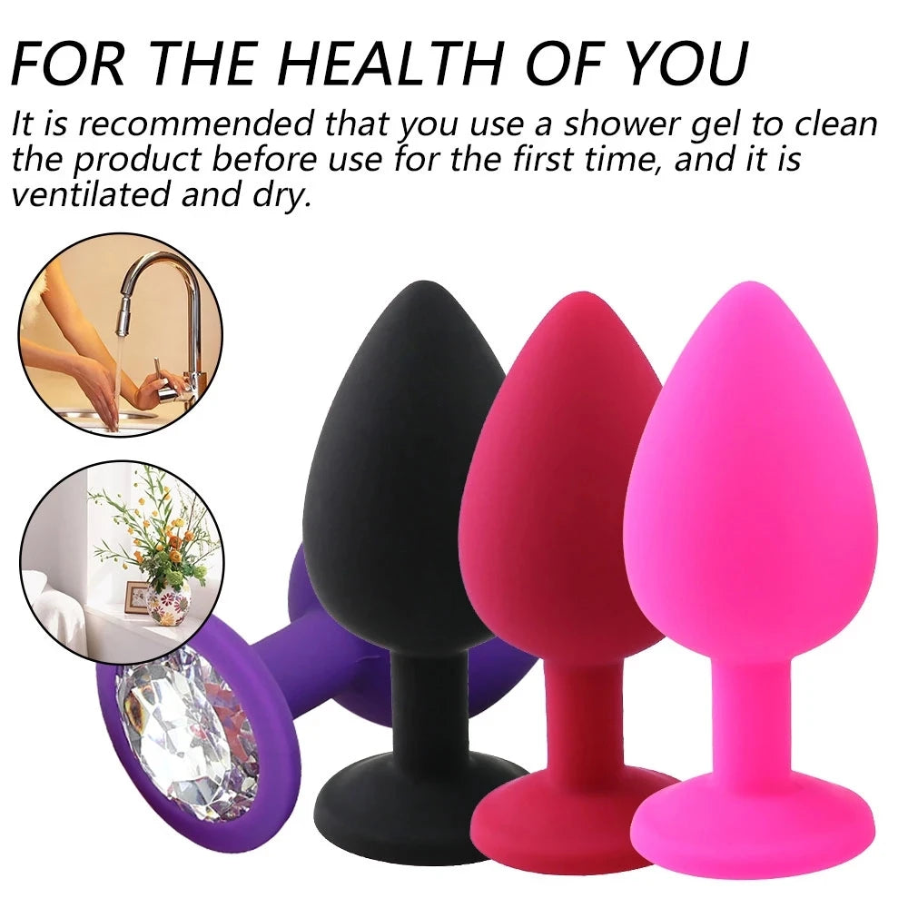 3 Size Silicone Butt Plug Anal Plug Prostate Massage Stimulator Anal