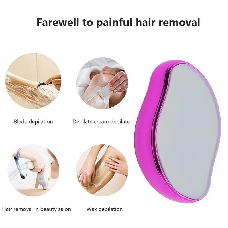 Hot Crystal Physical Hair Removal Eraser Glass Hair Remover Painless