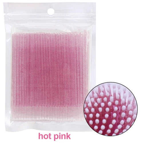 CNKESS 100PCS Eyelash Brushes Cotton Swab Micro Individual Eyelashes